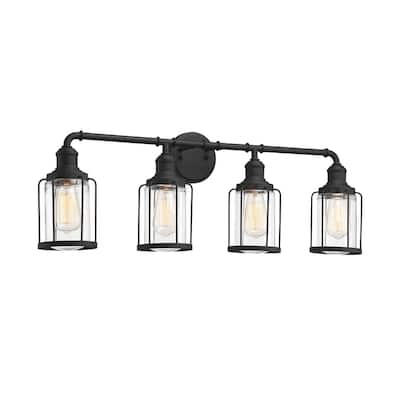 Carbon Loft Sisney Black 4-light Bath Light