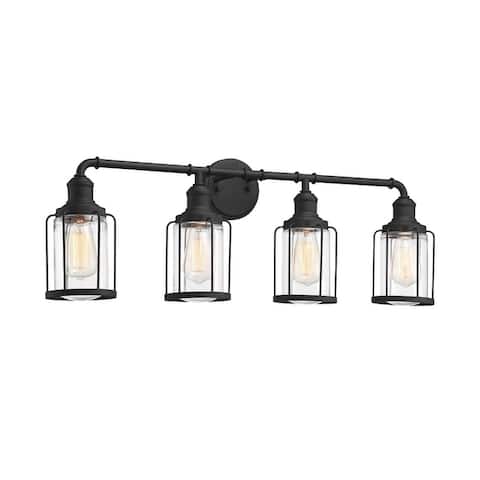 Carbon Loft Sisney Black 4-light Bath Light