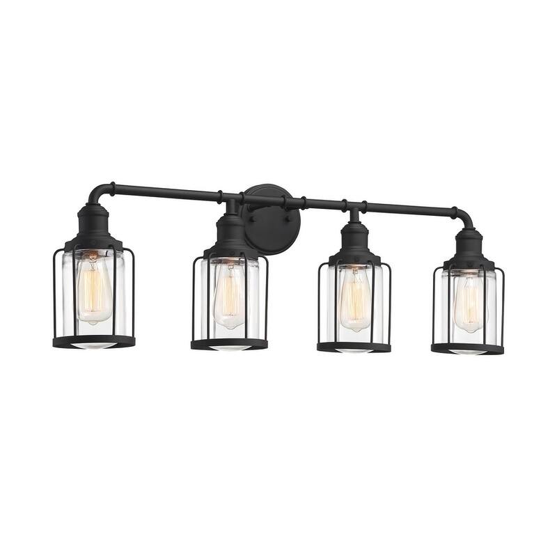 Carbon Loft Sisney Black 4-light Bath Light