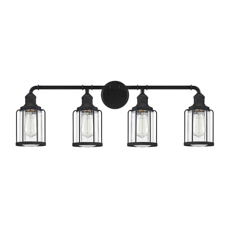 Carbon Loft Sisney Black 4-light Bath Light