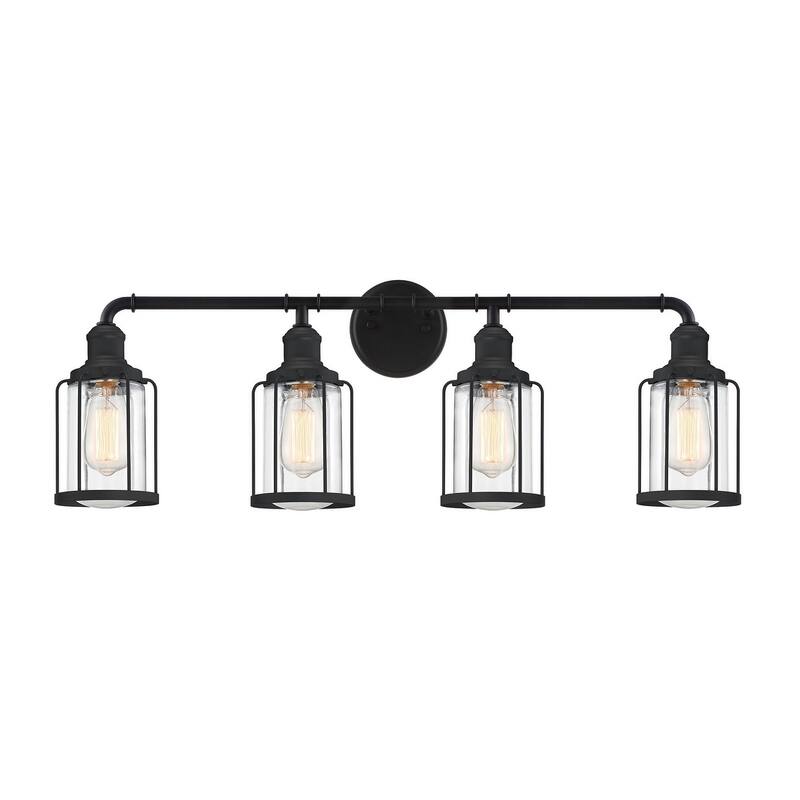 Carbon Loft Sisney Black 4-light Bath Light