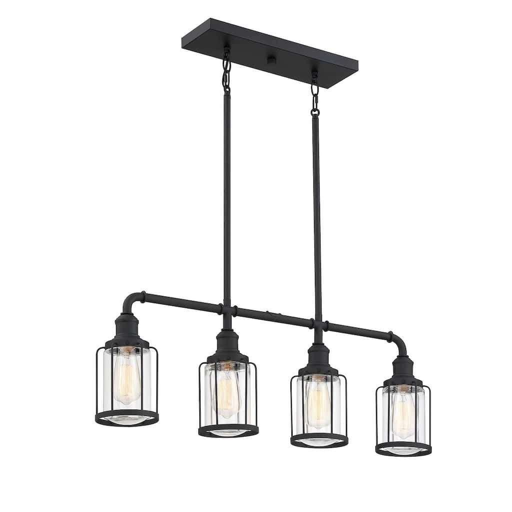 Quoizel Ludlow Earth Black 4-light Island Chandelier