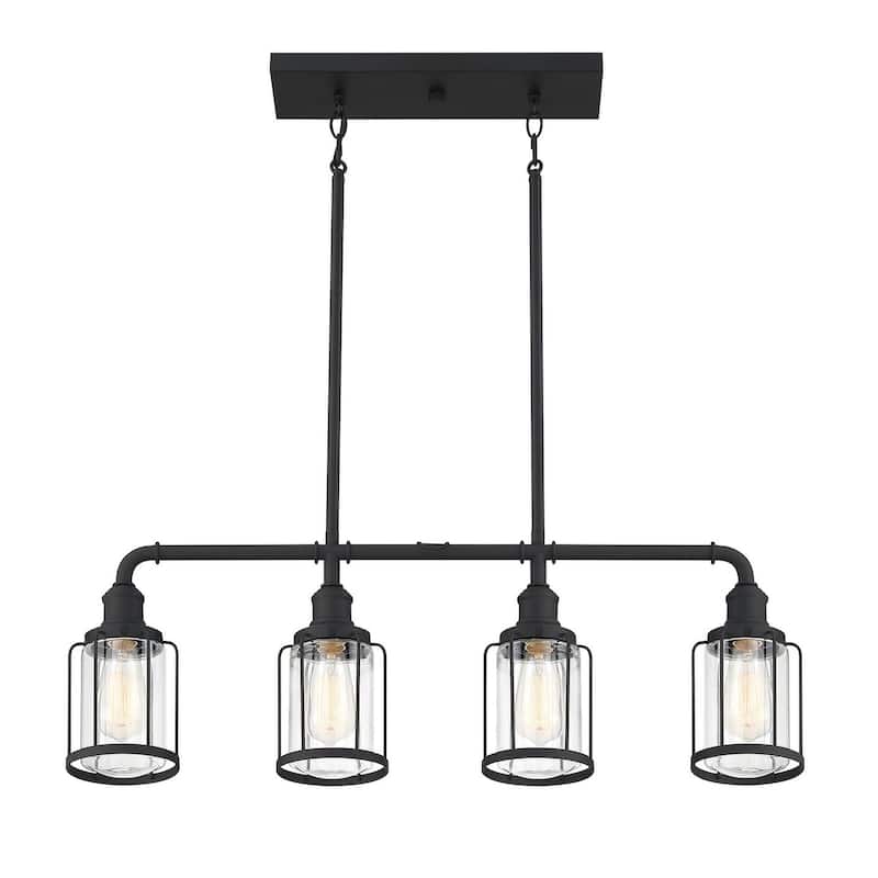 Quoizel Ludlow Earth Black 4-light Island Chandelier