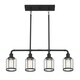preview thumbnail 4 of 3, Quoizel Ludlow Earth Black 4-light Island Chandelier