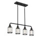 preview thumbnail 1 of 3, Quoizel Ludlow Earth Black 4-light Island Chandelier