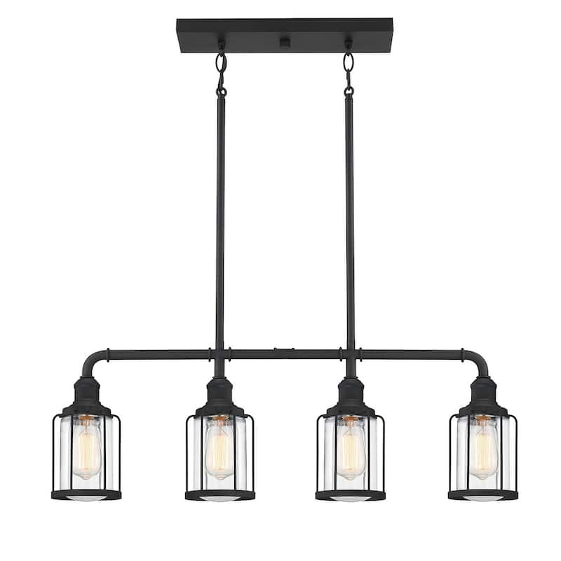 Quoizel Ludlow Earth Black 4-light Island Chandelier
