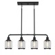 preview thumbnail 2 of 3, Quoizel Ludlow Earth Black 4-light Island Chandelier