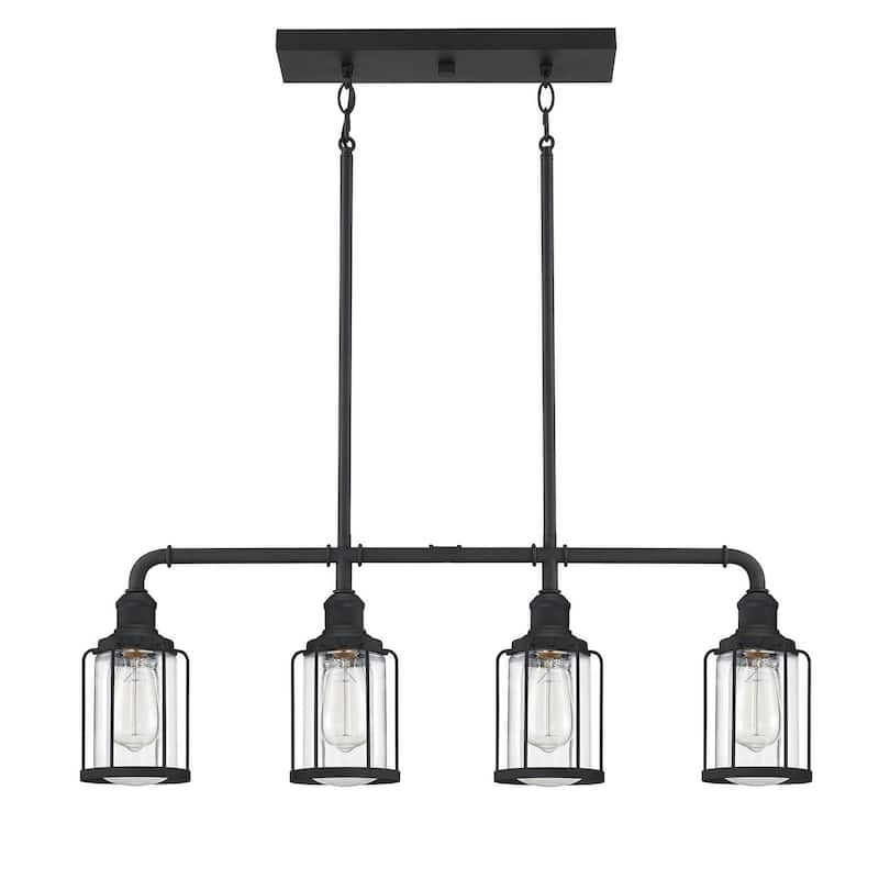 Quoizel Ludlow Earth Black 4-light Island Chandelier
