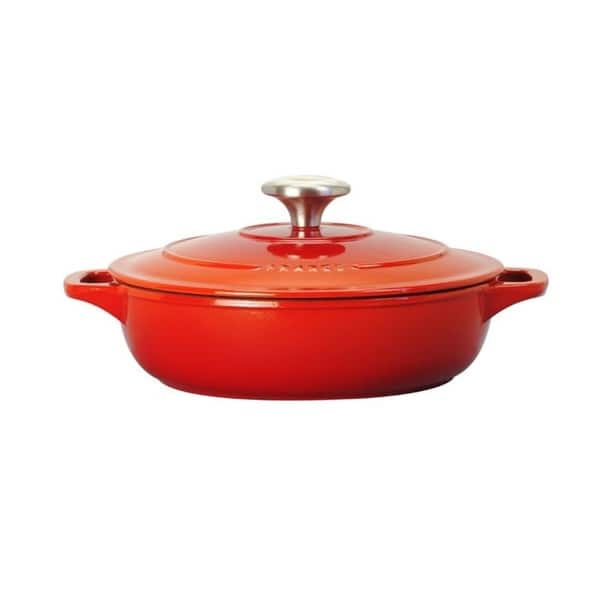Chasseur French Enameled Cast Iron Braiser with Lid, 1.4-quart