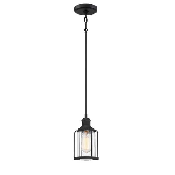slide 2 of 4, Quoizel Ludlow Earth Black 1-light Mini Pendant
