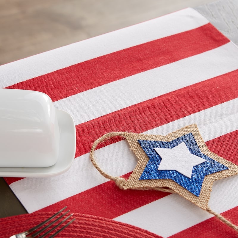 DII Stars & Stripes Kitchen Textiles, 14x72", Stars & Stripes, 1 Piece - 14"x72"