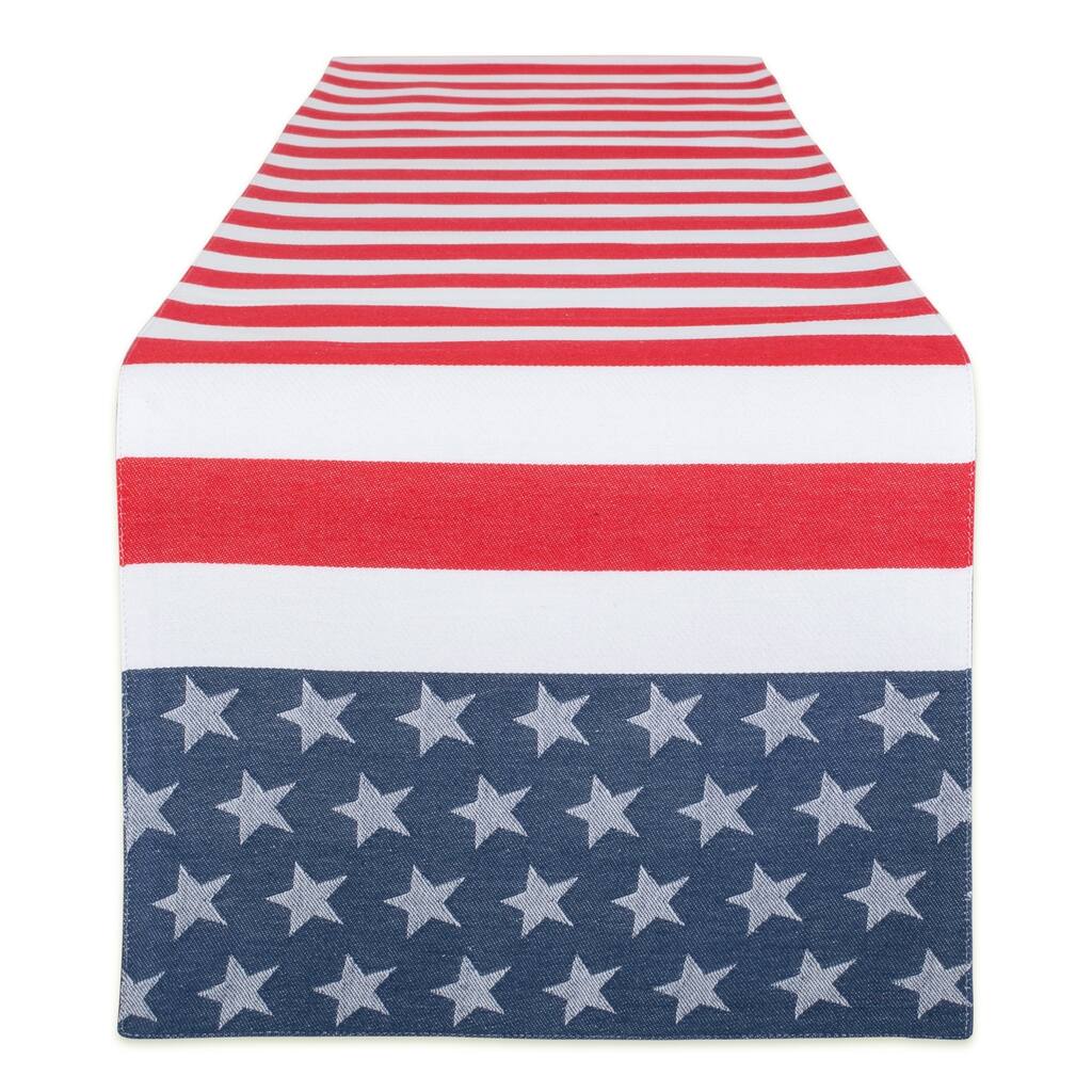 DII Stars & Stripes Kitchen Textiles, 14x72", Stars & Stripes, 1 Piece - 14"x72"