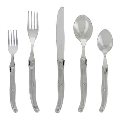 French Home Laguiole 20 Piece Stainless Steel Flatware Set, Service for 4, Stainless Steel Handles.