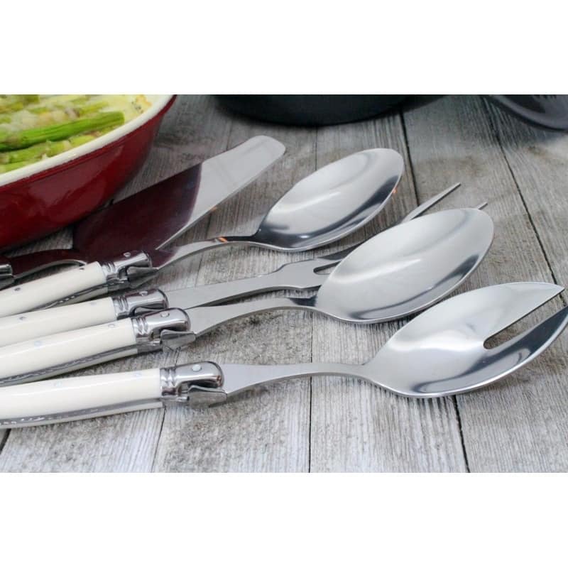 French Home 5 Piece Laguiole Hostess Set - Faux Ivory - N/A