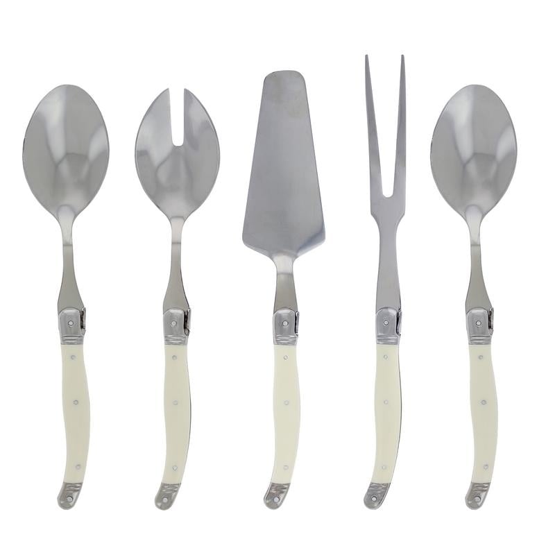French Home 5 Piece Laguiole Hostess Set - Faux Ivory