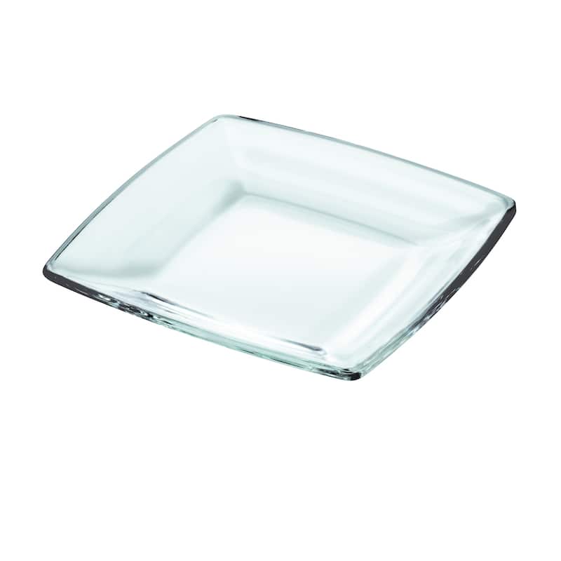Majestic Gifts Inc. European Glass Square Dessert Plates-5.9"D-Set/6