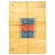 preview thumbnail 1 of 5, Hand-knotted Kashkuli Gabbeh Gold Wool Rug - 6'4" x 8'6"