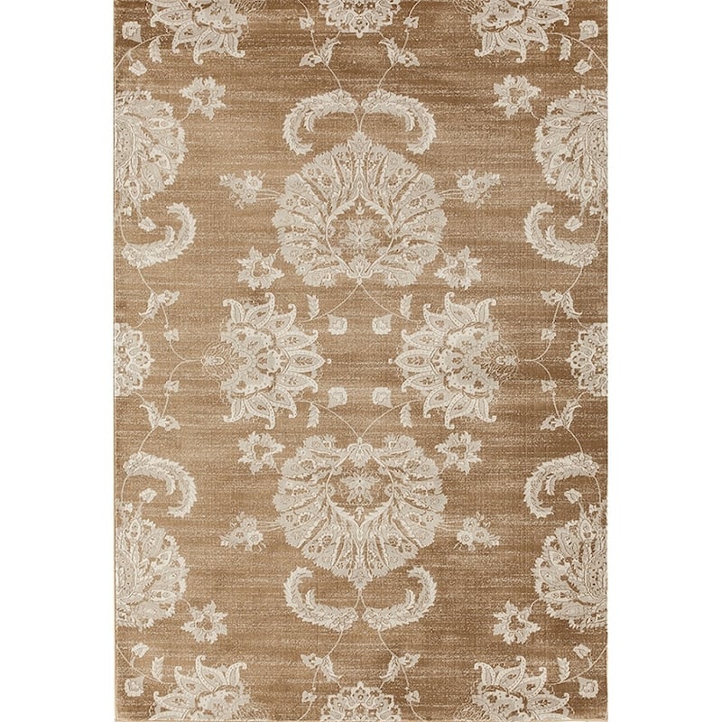 Antique Collection Brown Area Rug