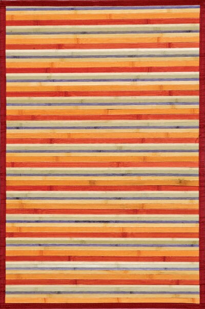 Rust Bamboo Area Rug (5 X 7)