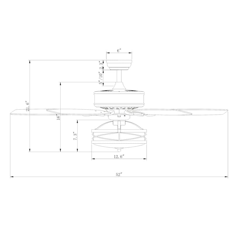 Copper Grove Maroa 52-inch Matte Black Ceiling Fan