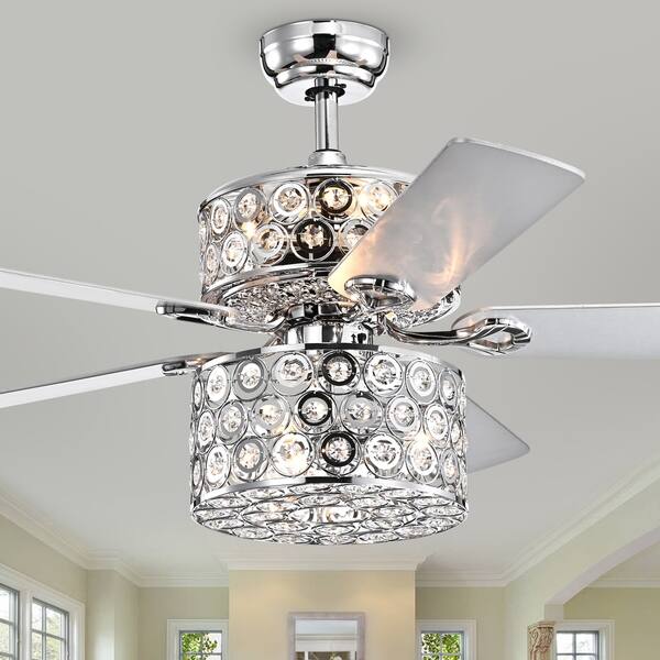 Silver Orchid DeMille Chrome 52-inch 5 Blade Ceiling Fan - Bed Bath ...