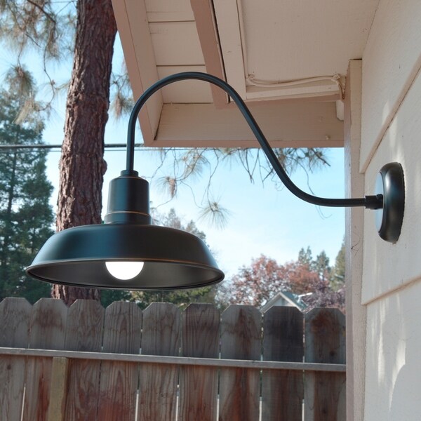 oil rubbed bronze gooseneck barn light