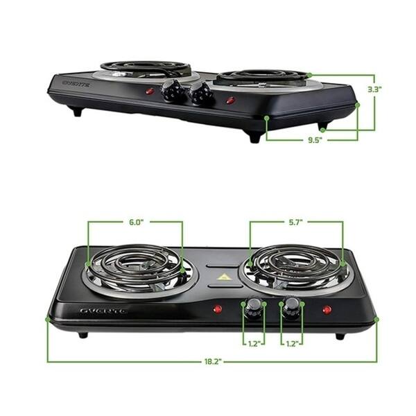 Shop Ovente Electric Double Coil Burner 1700w 6 Inches Adjustable