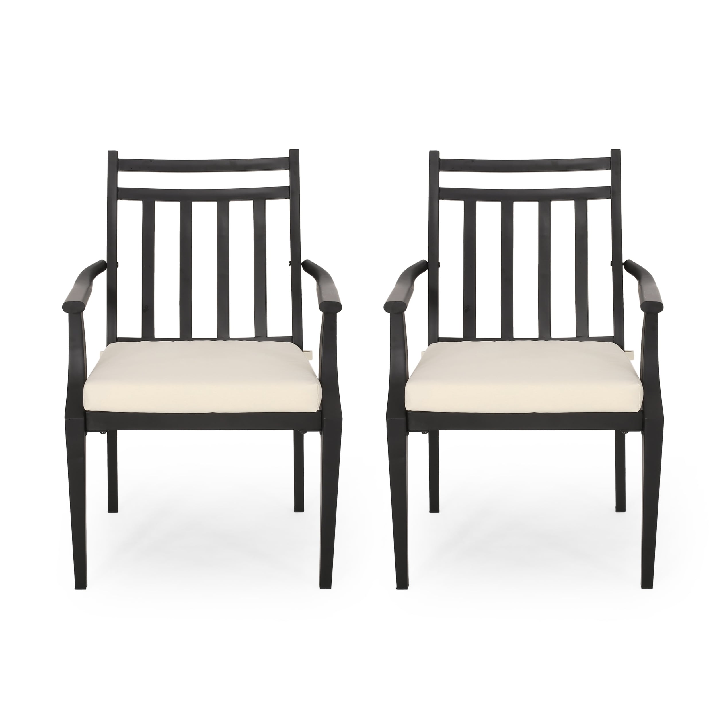 Delmar Outdoor Dining Chair With Cushion (set Of 2) By Christopher Knight Home 26.10" W X 24.50" D X 36.00" H