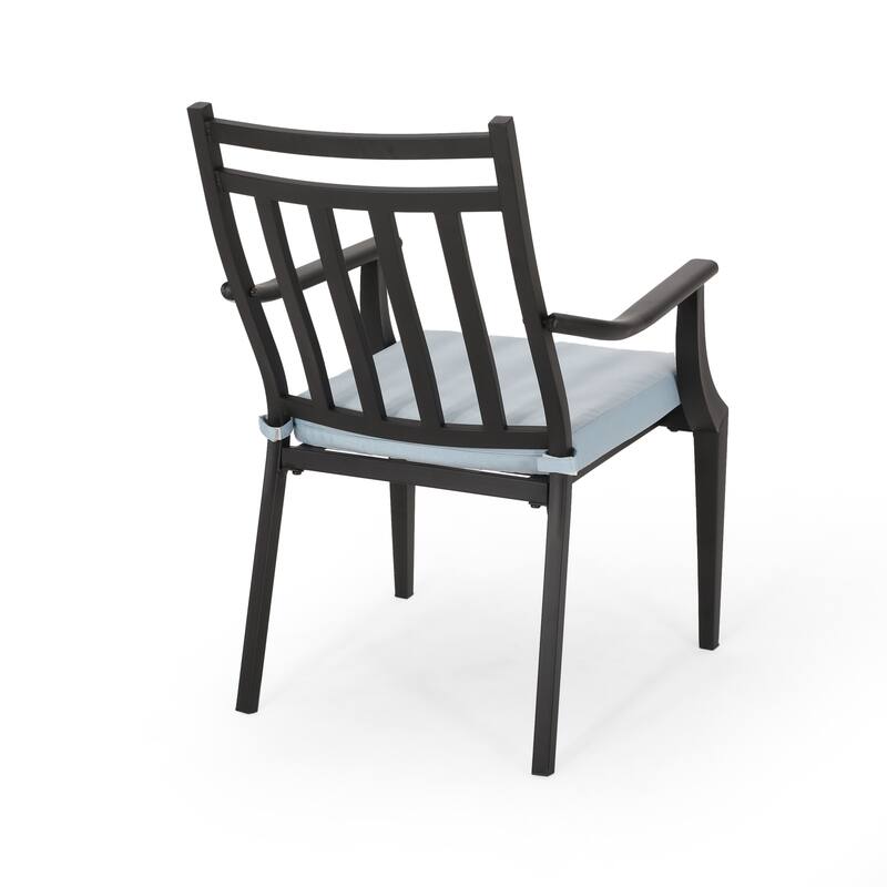 Delmar Outdoor Dining Chair with Cushion (Set of 2) by Christopher Knight Home - 26.10" W x 24.50" D x 36.00" H
