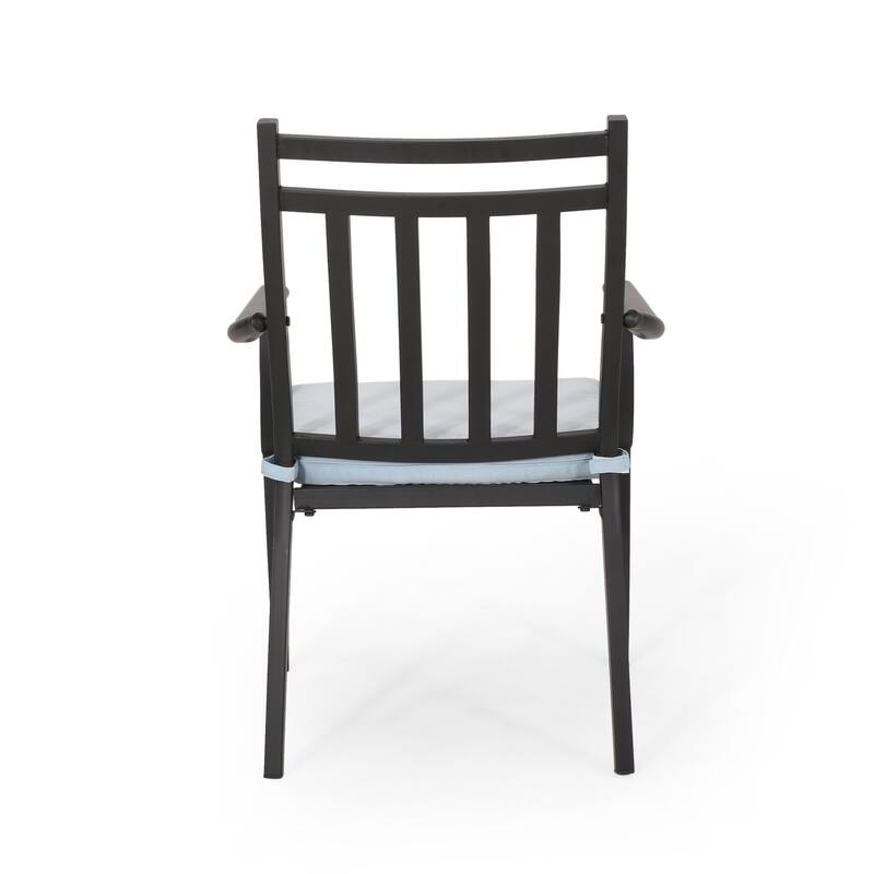 Delmar Outdoor Dining Chair with Cushion (Set of 2) by Christopher Knight Home - 26.10" W x 24.50" D x 36.00" H