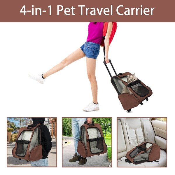 dog travel carrier with wheels