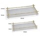 Rectangular Marble Tray with and Metal Handle, Set of 2,White and Gold - Thumbnail 4