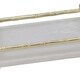 Rectangular Marble Tray with and Metal Handle, Set of 2,White and Gold - Thumbnail 3