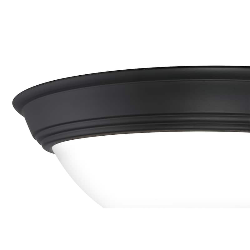 Quoizel Erwin White Painted Etched Glass 3-light Flush Mount.