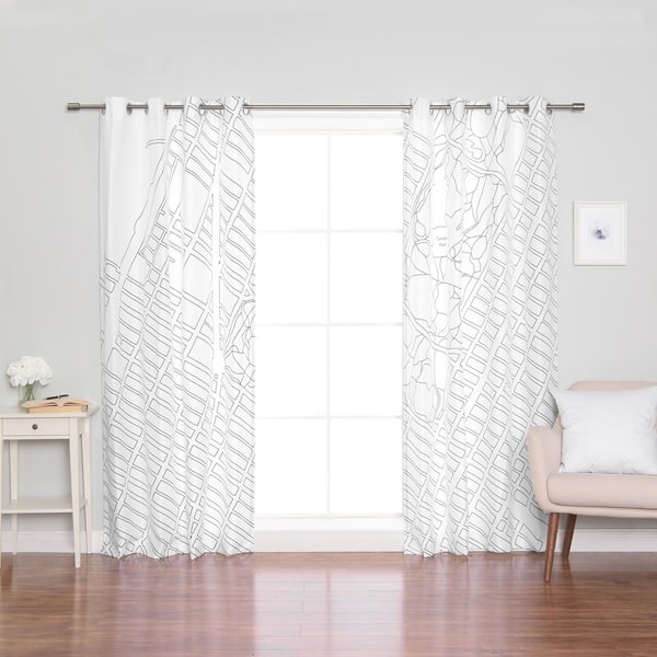 Linen Grey Skyline Curtain Panel 