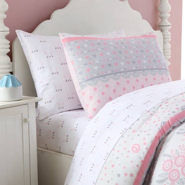 Shop Asher Home Kids Elsie Striped Comforter Set Free Shipping