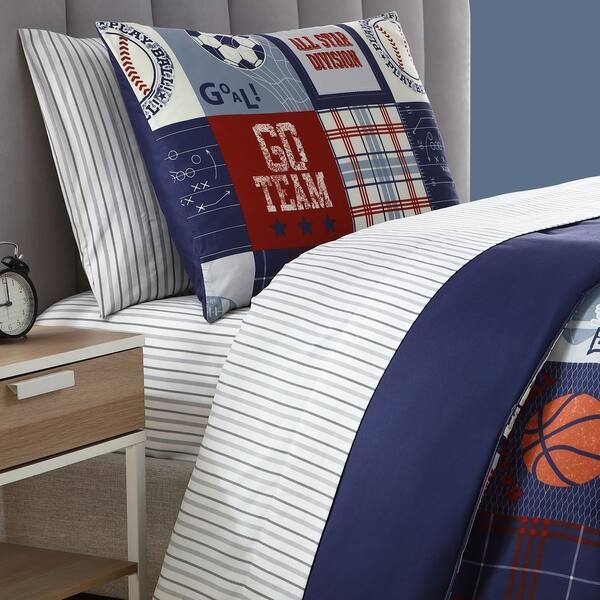 Shop Porch Den Plumeria Sports Fan Pattern Comforter Set Free