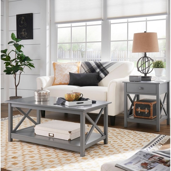 The Gray Barn Iris Knot X-frame Coffee Table or Table Set