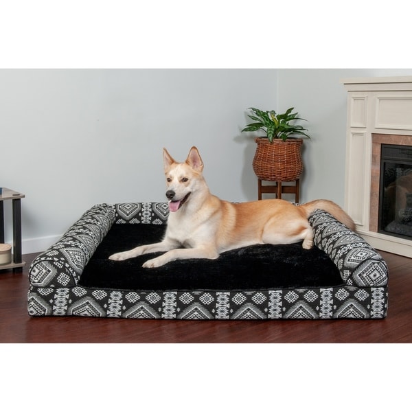 FurHaven Pet Bed | Southwest Kilim Memory Foam Sofa Dog Bed. Opens flyout.