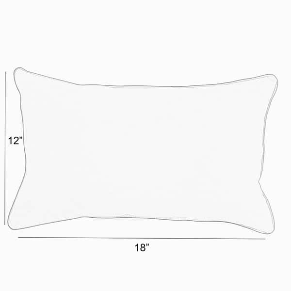 Palms Blue and White Oblong Indoor/Outdoor Knife Edge Pillows (Set of 2 ...