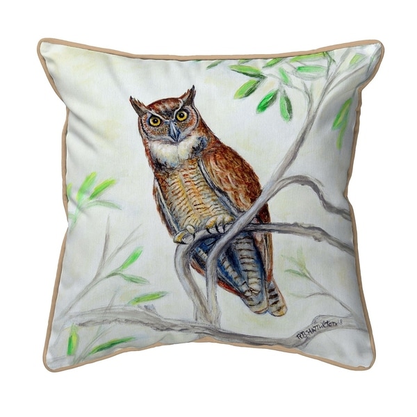 Great Horned Owl Large Pillow 18x18