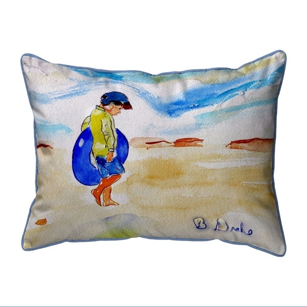 Boy & Innertube Large Pillow 16x20