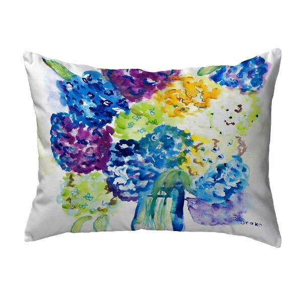 Betsy's Hydrangea Small No-Cord Pillow 11x14