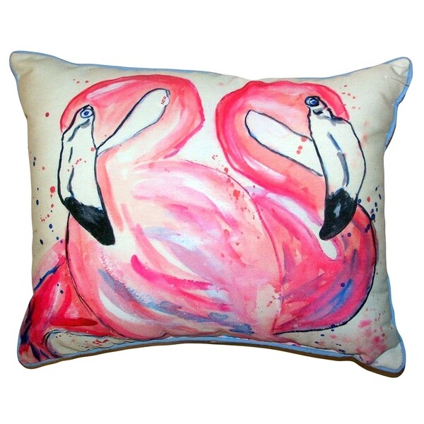 Betsy's Flamingos Large Pillow 16x20
