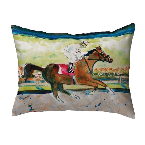 Racing Horse Small No-Cord Pillow 11x14