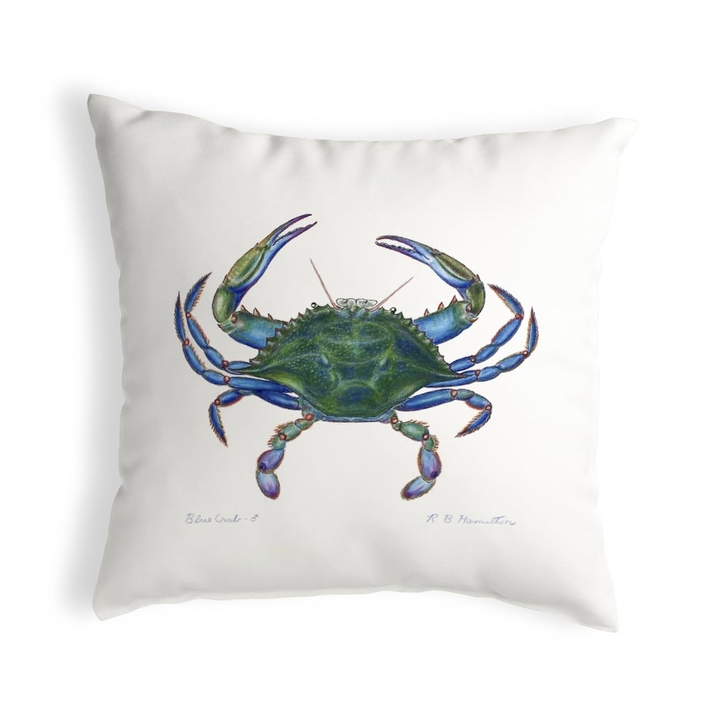 Blue Crab - Male Small No-Cord Pillow 12x12