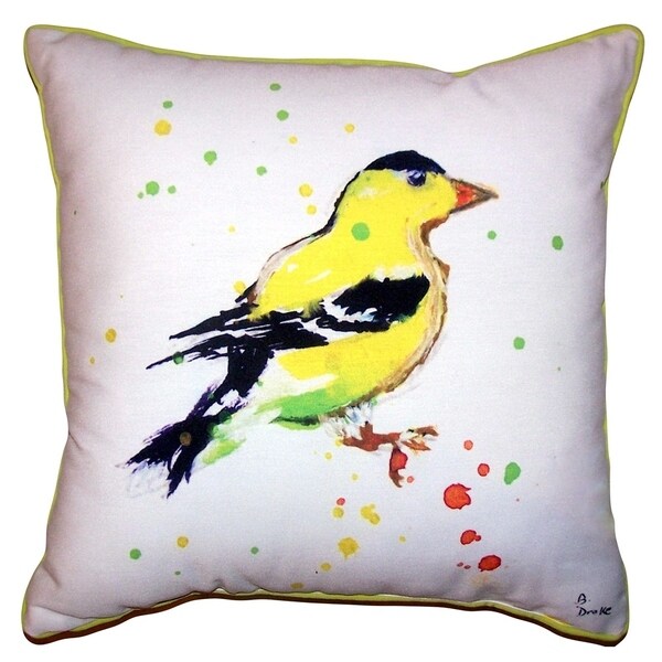 Betsy's Goldfinch Large Pillow 18x18