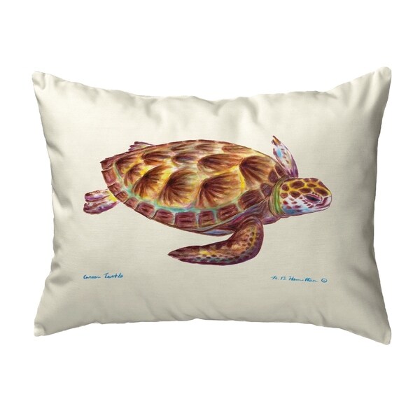 Green Sea Turtle Small No-Cord Pillow 11x14