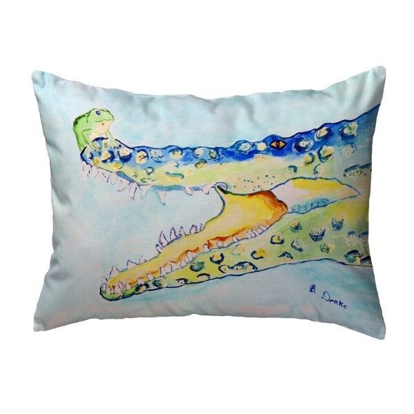 Crocodile & Frog Noncorded Pillow 11x14