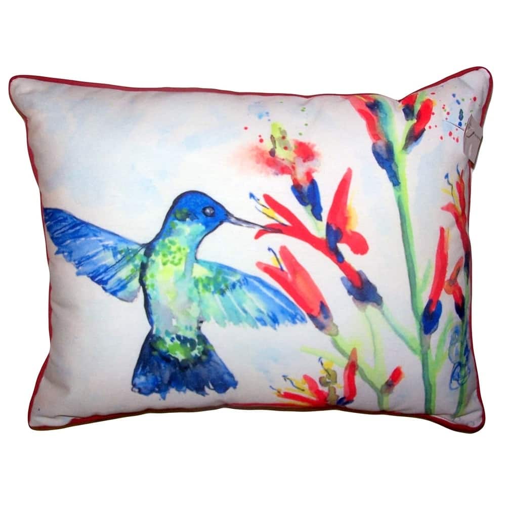 Hummingbird & Fire Plant Large Pillow 16x20